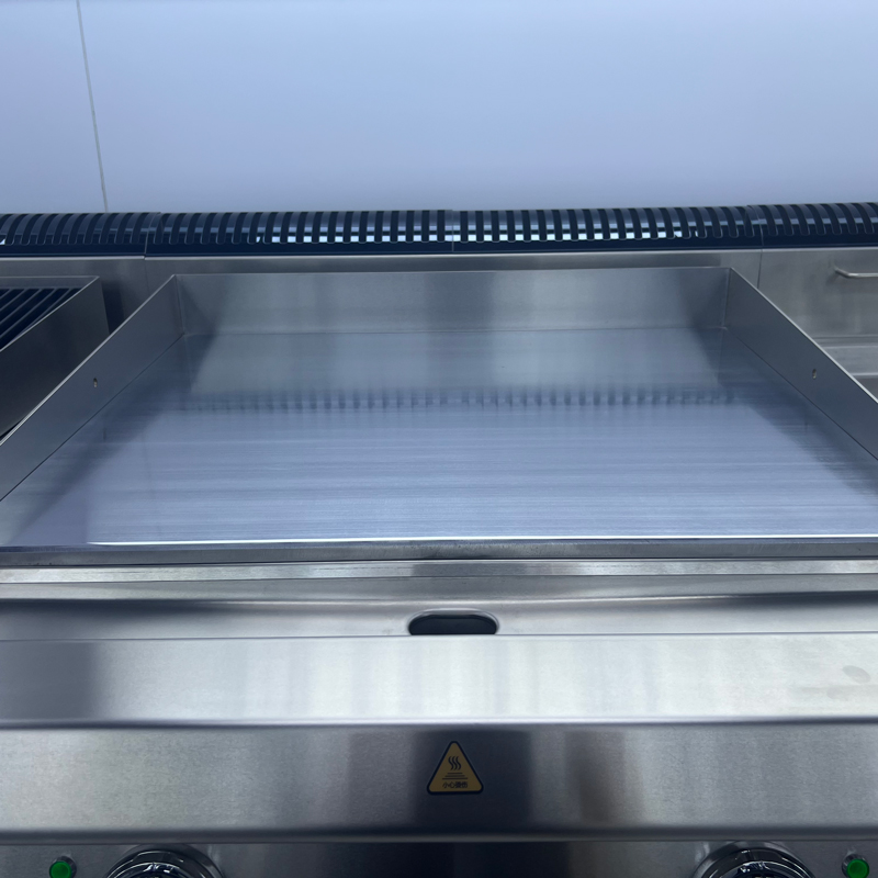 Commercial Electric Griddle 12KW Stainless Steel Flat Top Grill with Storage Cabinet Restaurant Cooking Equipment