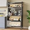 5 Tier Home Storage Cabinet Hangable with Dustproof Glass Door