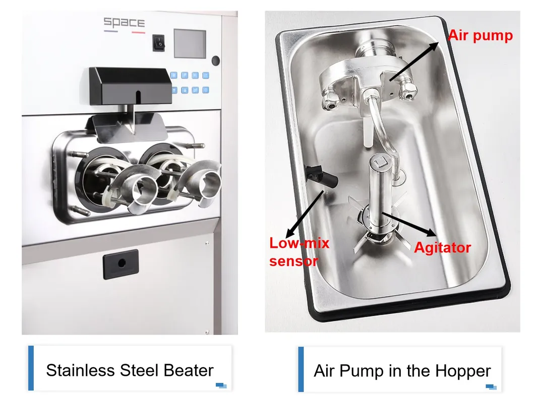 2+1 Mixed Flavor Soft Serve Ice Cream Machine Details