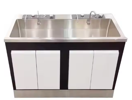 MT MEDICAL Stainless Steel Three Compartment Operating Theatre Sink in Modular Clean Room