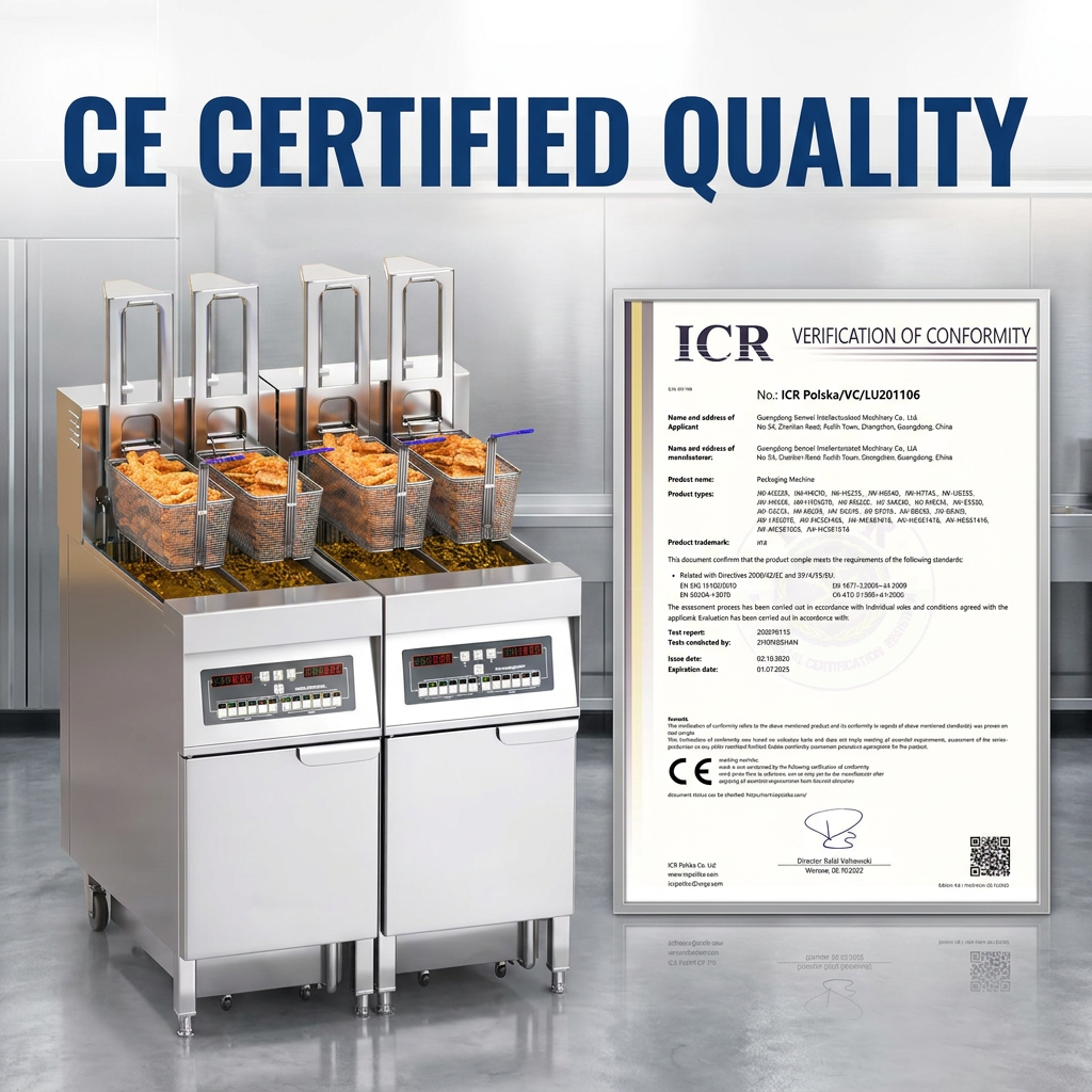 Snack Machine Commercial Gas Deep Fryer for Potato Chips French Fries Chicken Nuggets Onion Rings Express Gas Fryer