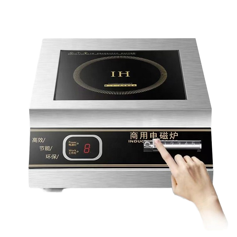 Commercial 5000W Electric Induction Cooker Concave Flat Cooktop High-Power Stainless Steel Stove Hob Hotplate Restaurant Hotel