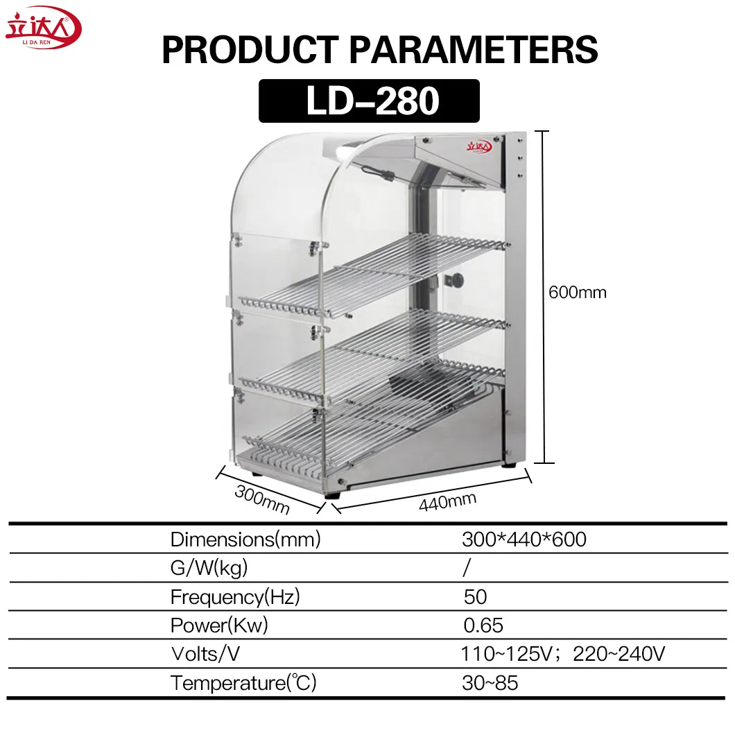 Multi-Door Ld-280 Commercial Stainless Steel Food Warm-Keeper – Restaurant Display Unit