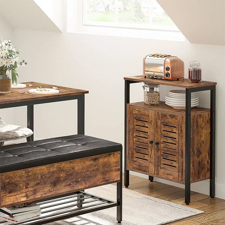 Side Standing Cabinet with Hidden Shelf and Door for Bedroom