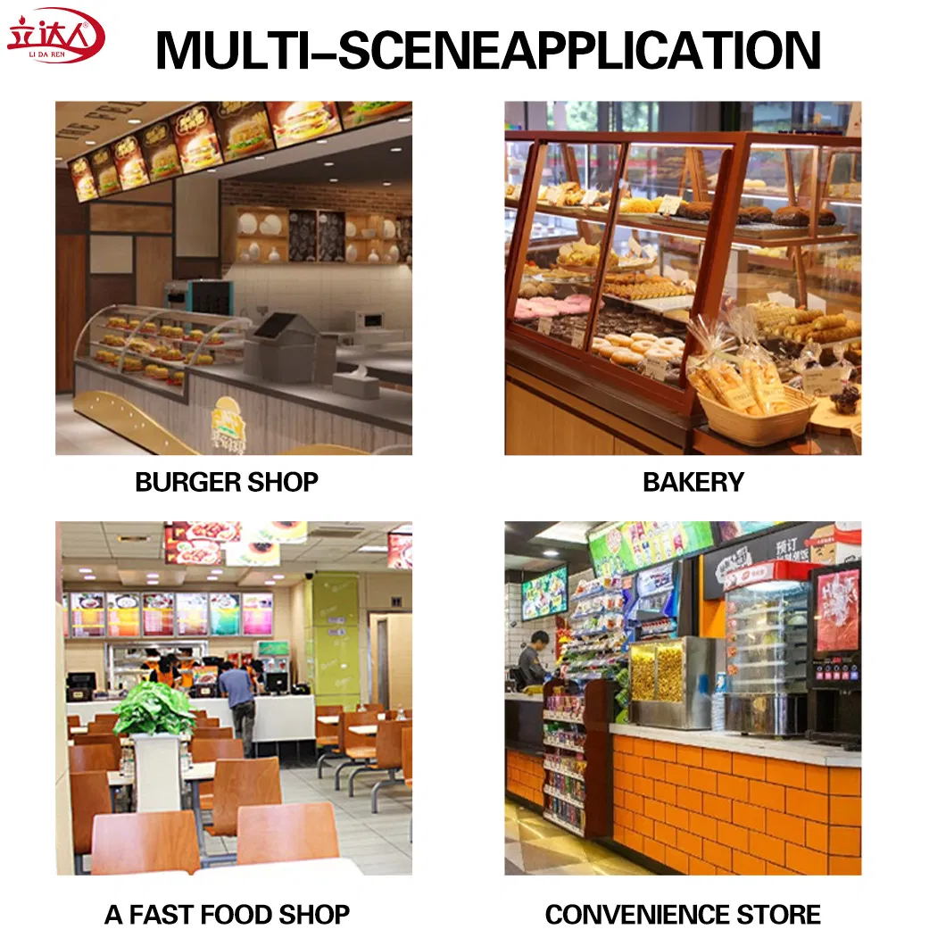 Glass Countertop Food Showcase Display View 3