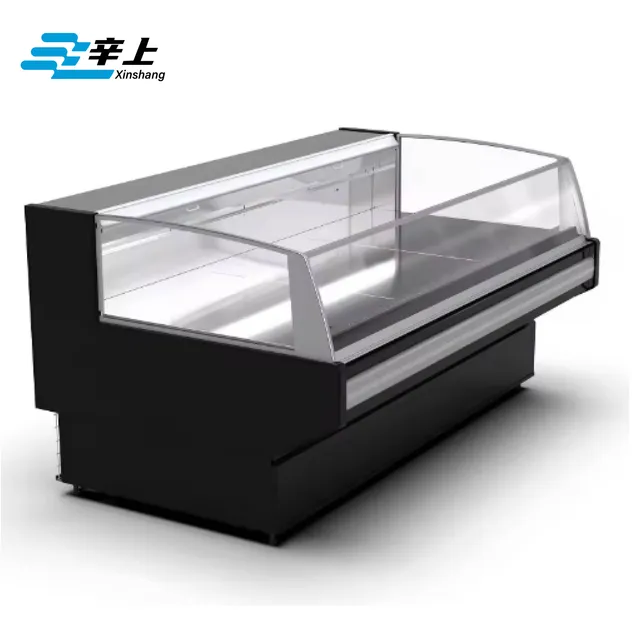 Supermarket Fresh Meat Refrigerator, Meat Display Chiller, Counter Top Commercial Freezer