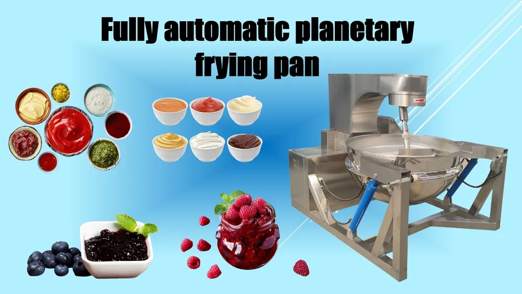 Industrial 100 200 300 Liter Automatic Cooking Machine Steam Soup Caramel Sauce Cooking Boiler Electric Jacketed Kettle