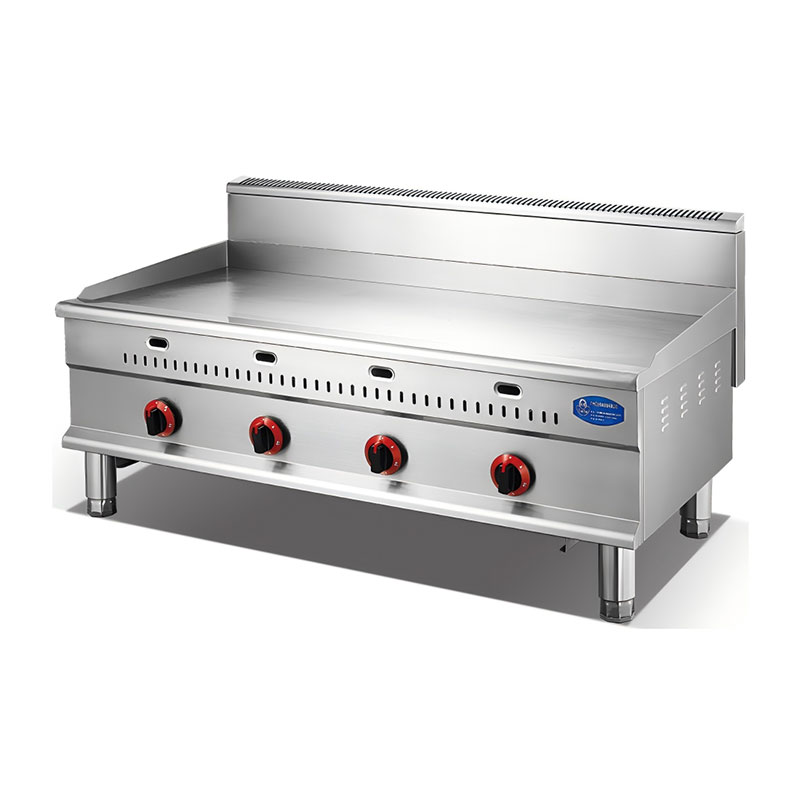HELAXEN Gas-Electric Integrated Teppanyaki Griddle for Stall Use | Steak Squid Pancake Cooking Equipment