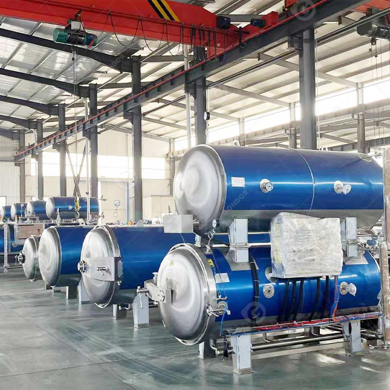 Automatic Industry Horizontal Para Alimentos Cooking Para Atum Glass Jar Autoclave Food Retort Sterilizer Sterilization Machine