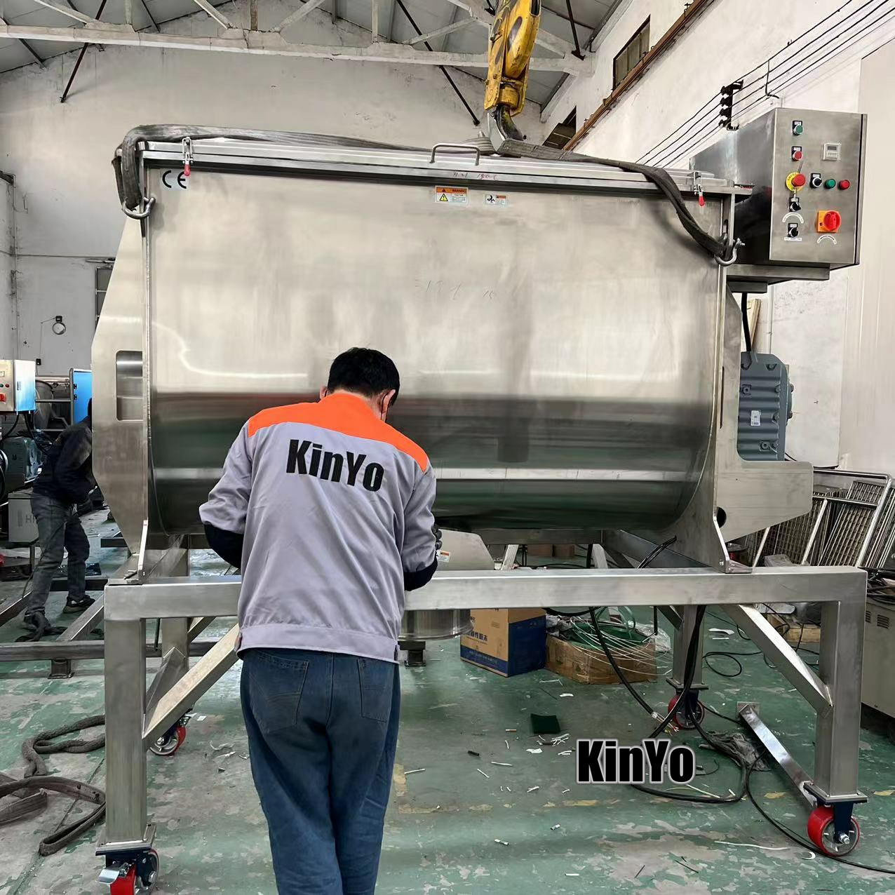 KYRB200 No-Reside Waterproof Stainless Steel Chemical Powder Food Industry Mixing Machine