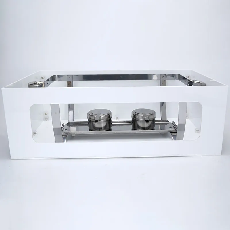 Chafing Dish Guard White Acrylic Food Warmer Stand Cover