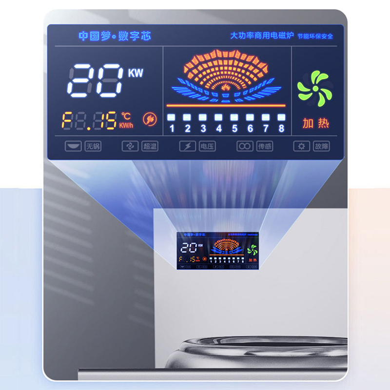 Commercial Stainless Steel Induction Cooker for Restaurants &amp; Hotels 5000-10000W Digital Touchscreen 65x80x120CM
