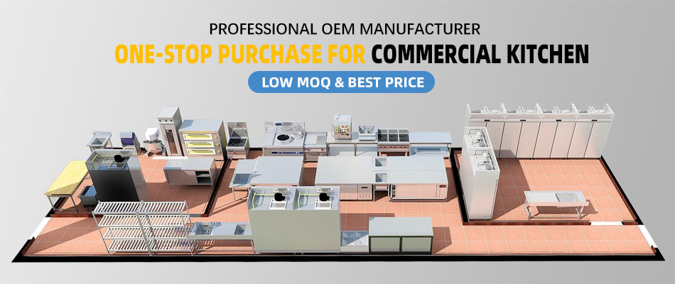 Chefmax Professional Support Industrial Stainless Steel Hotel Restaurant Hotel Commercial Western Kitchen Equipment Fast Food