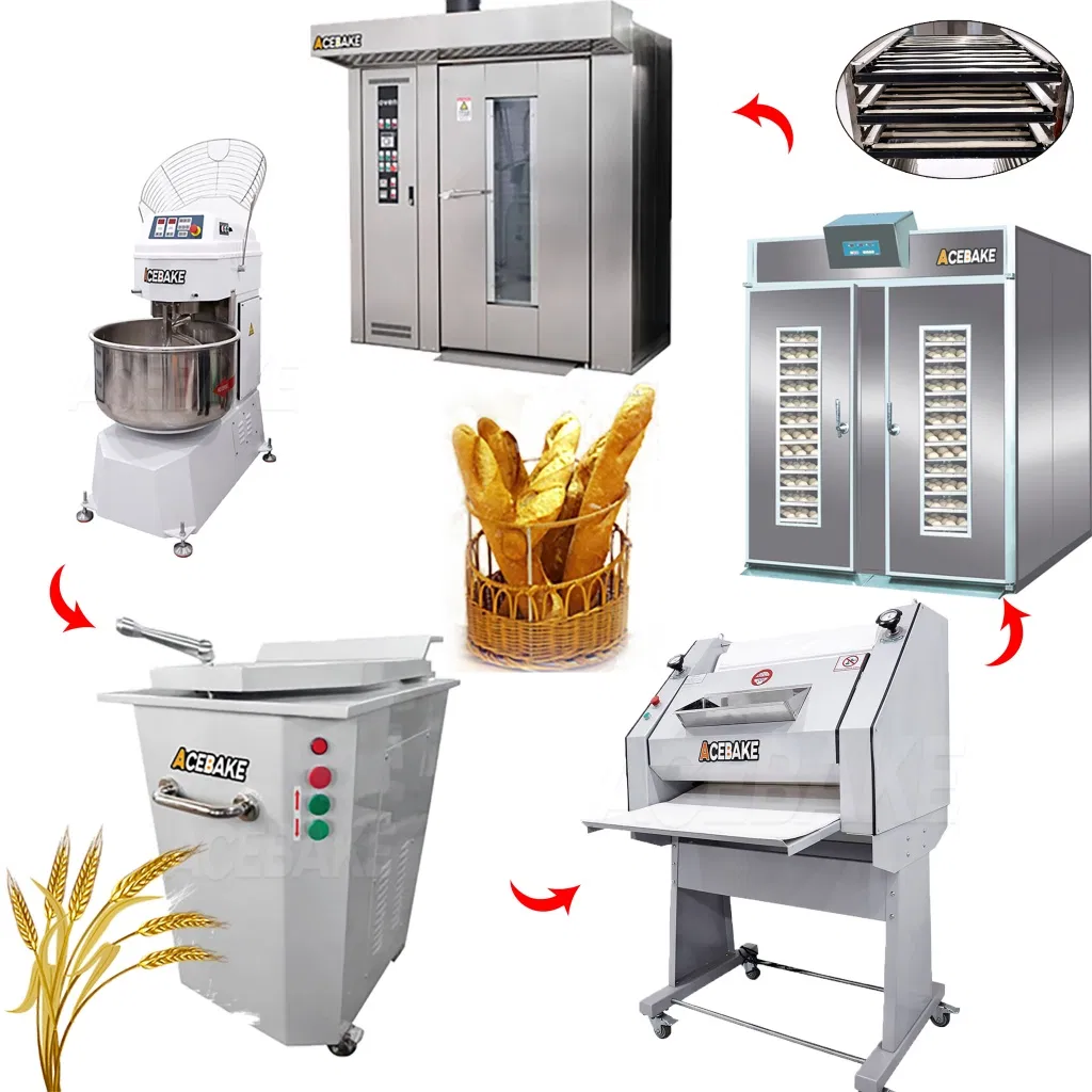 Commercial Bread Toast Baguette Making Machine Food Grade 304 Bread Production Line Hot Selling Complete Baking Bakery Machine Equipment