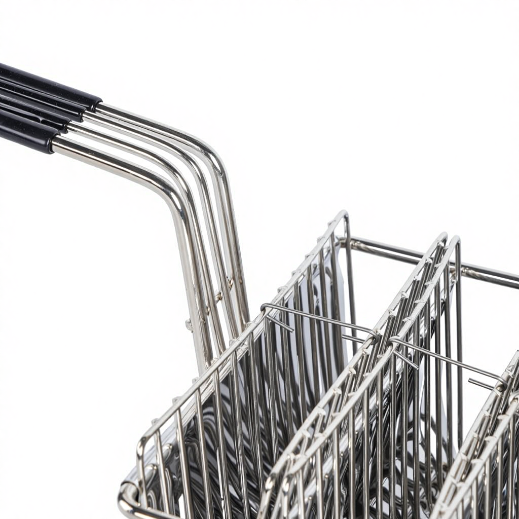 Commercial Metal Deep Fryer and Corn Tortilla Fryer Iron Nickel Plated with Detachable or Non-Detachable Handle Option