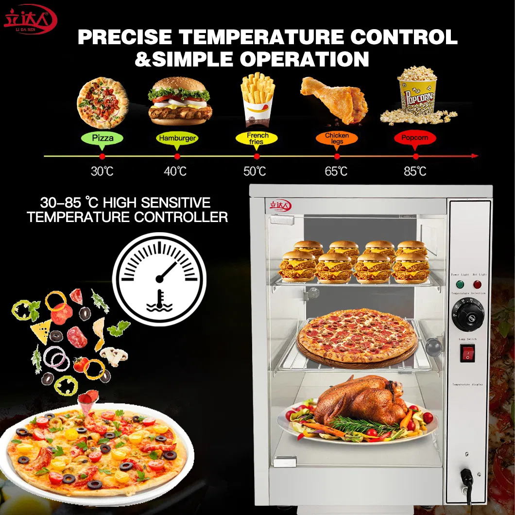 Glass Countertop Food Showcase Display View 2