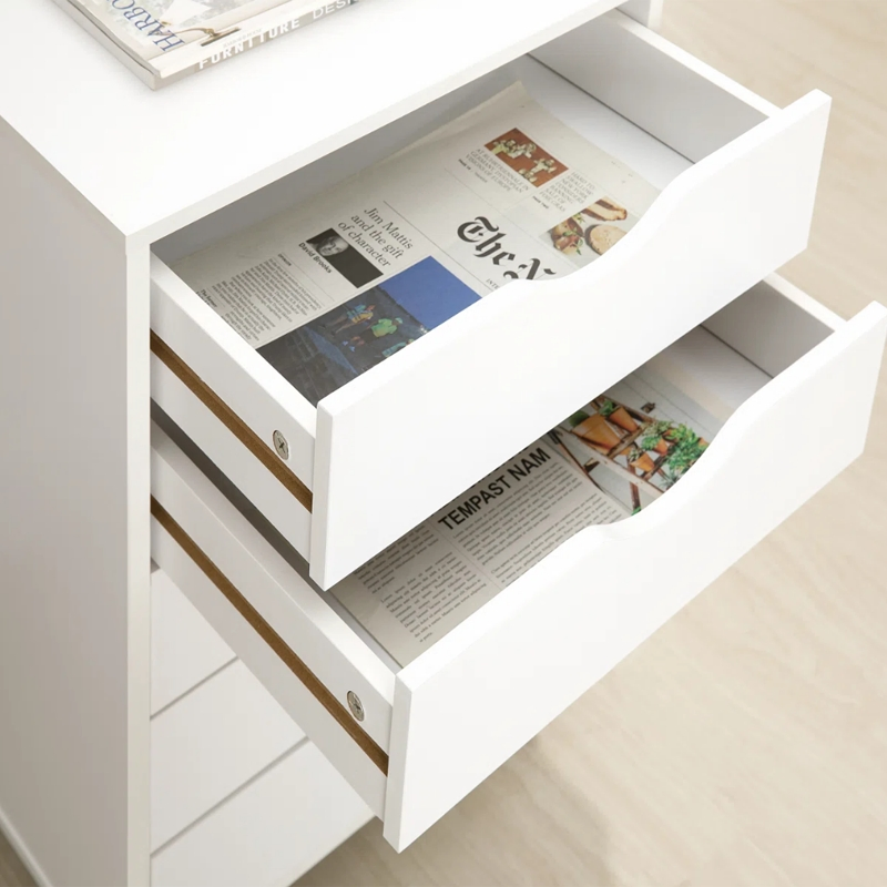 Factory Custom Wholesale MDF Mobile File Cabinet 5-Drawer Large Capacity