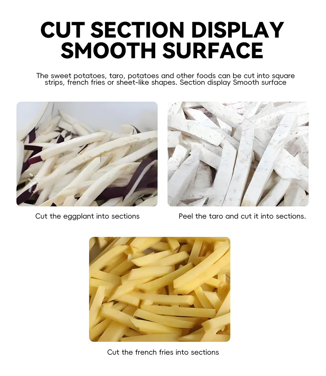 Industrial Food-Grade Vegetable Processing Machine for Vegetable Eggplant Pumpkin Cheese Melon Sticks for Snack Food Preparation