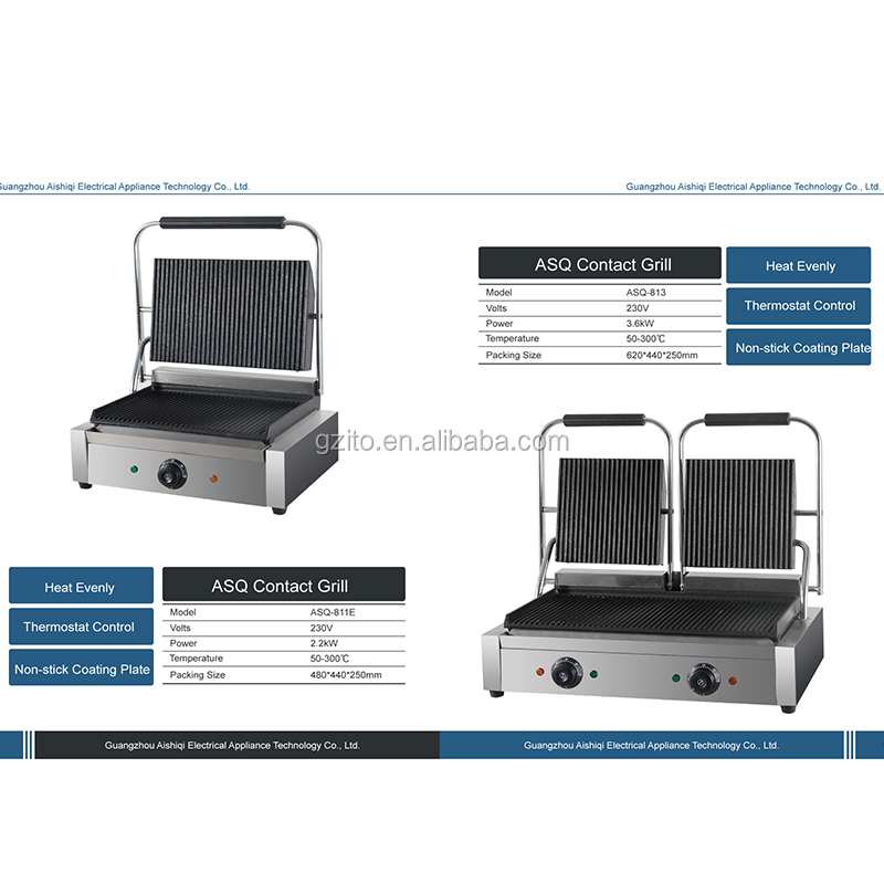 Professional Countertop Flat Pan Gas Electric Fryer Griddle Bbq Electric Commercial Restaurant Kitchen Grill Griddle