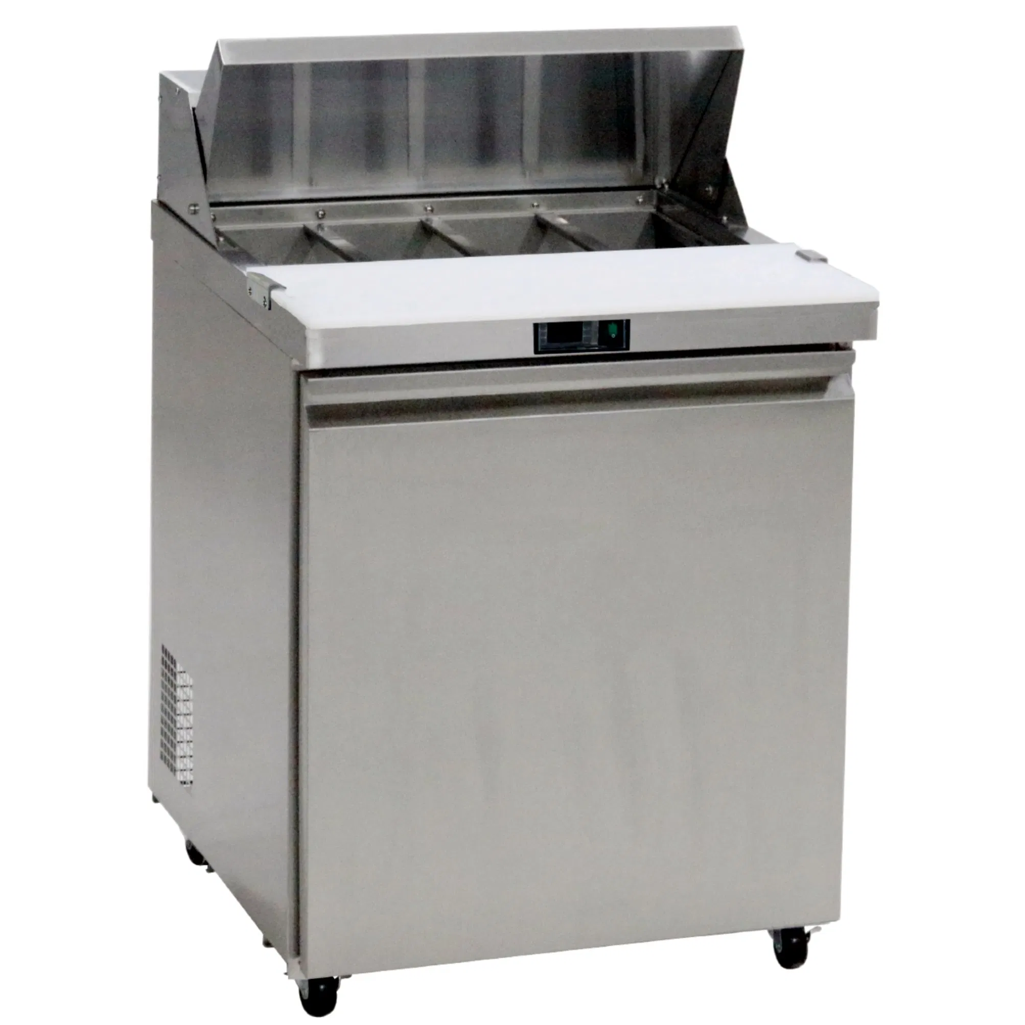 Mobile Salad Bar Chiller Countertop Commercial Counter Salad Bar Freezer with Cover