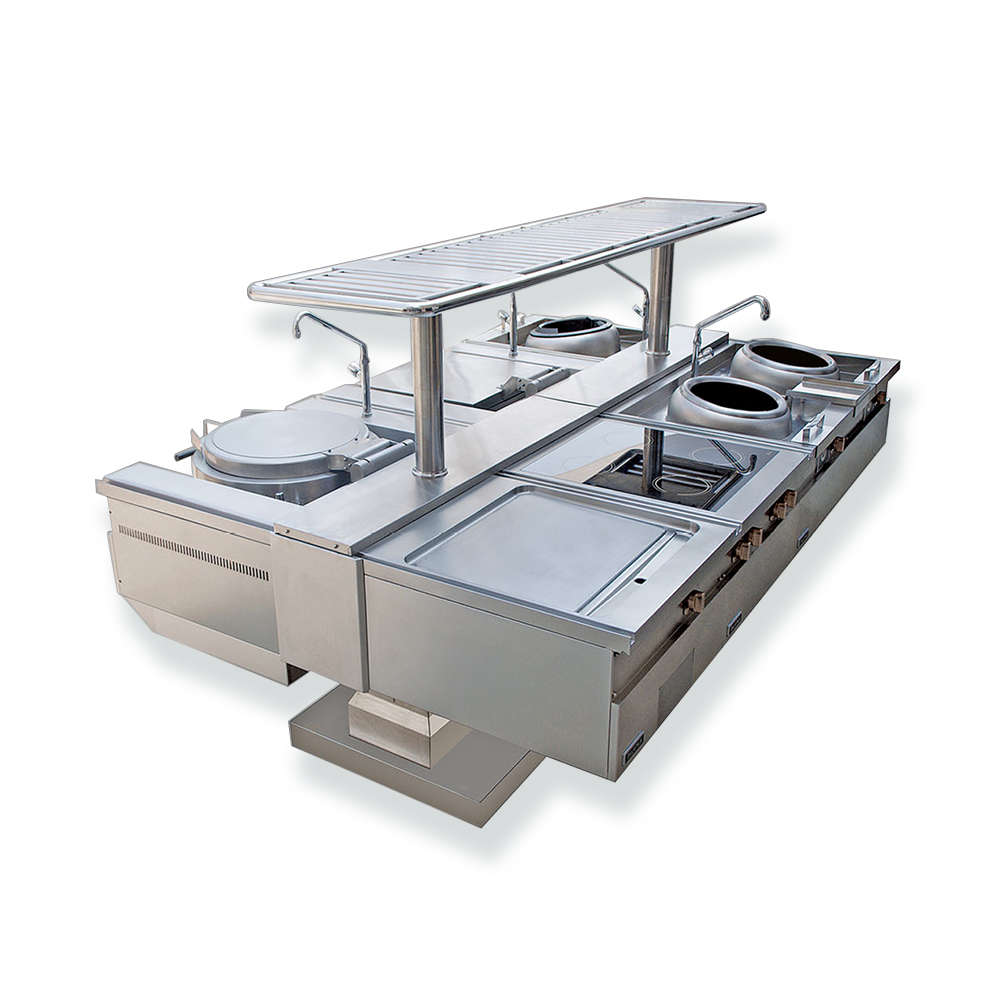 Commercial Gas Stainless Steel Kitchen Equipment Combination Cooking Range with 3-Year Full Warranty