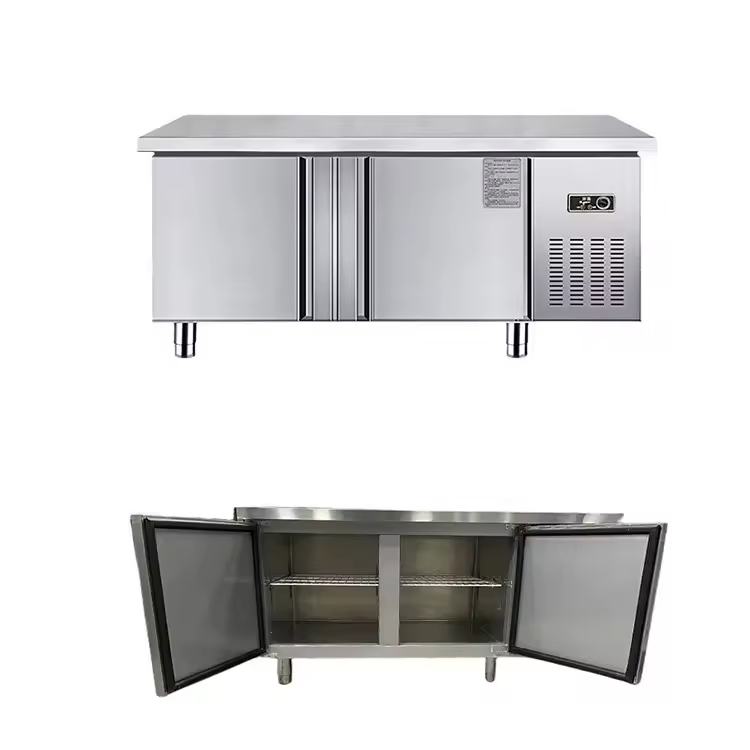 Commercial Refrigerated Prep Worktable Stainless Steel for Bakery