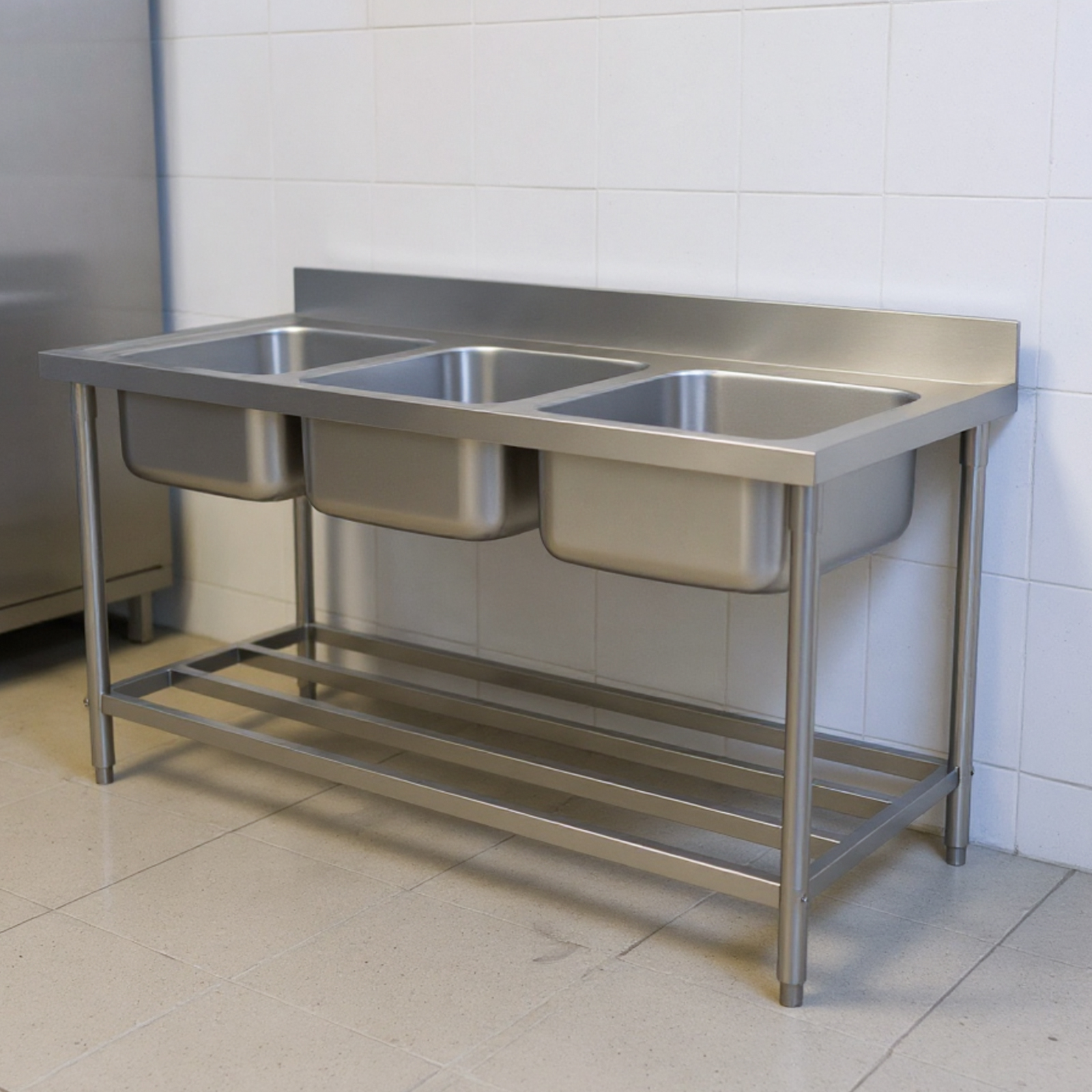Stainless Steel Triple Bowl Sink Details 2