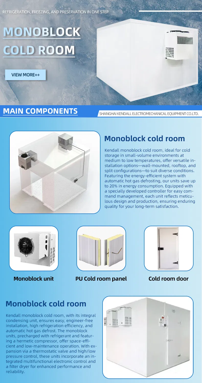 Industrial Medium & Low Temperature Refrigeration Monoblock Unit for Cold Room Freezer