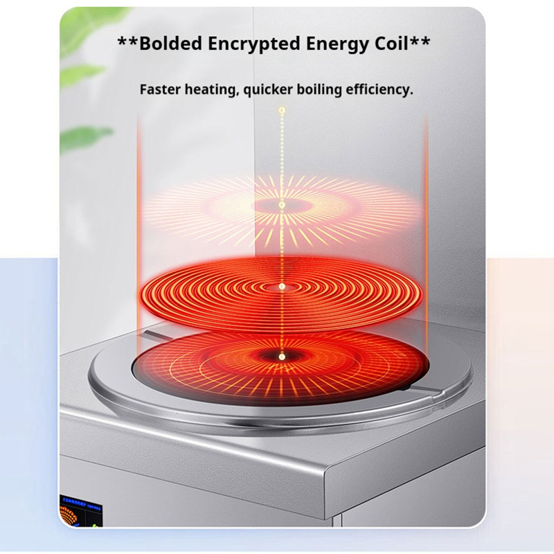 Commercial Stainless Steel Induction Cooker for Restaurants &amp; Hotels 5000-10000W Digital Touchscreen 65x80x120CM
