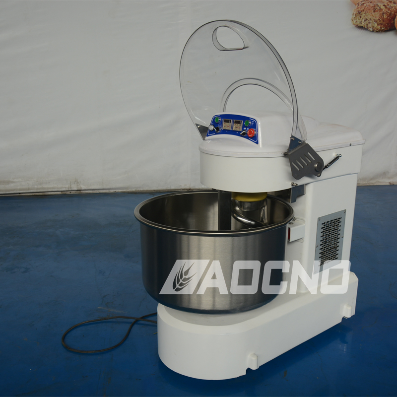 High Capacity Double Speed Stainless Spiral Dough Kneading Flour Processing Mixer Bakery Equipment