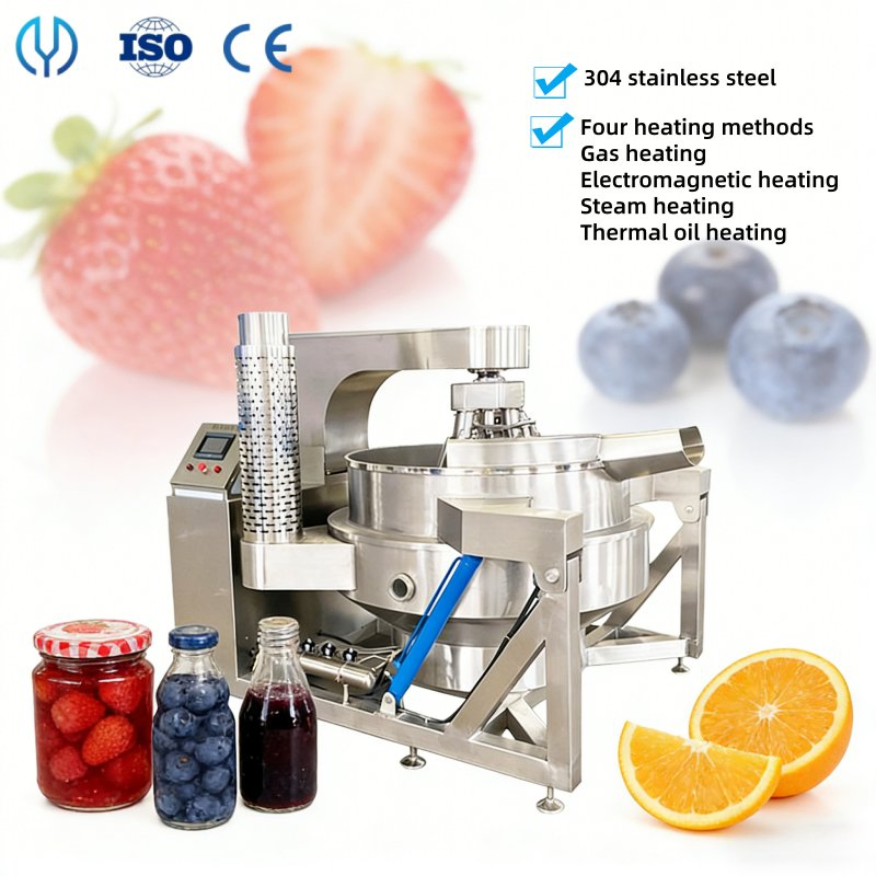 Industrial 100 200 300 Liter Automatic Cooking Machine Steam Soup Caramel Sauce Cooking Boiler Electric Jacketed Kettle