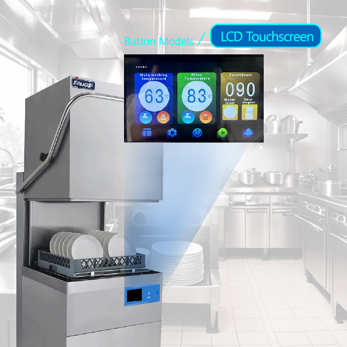 Commercial Grade Industrial Stainless Steel 304 Automatic Dish Washer Machine for Restaurant Hotel Kitchens