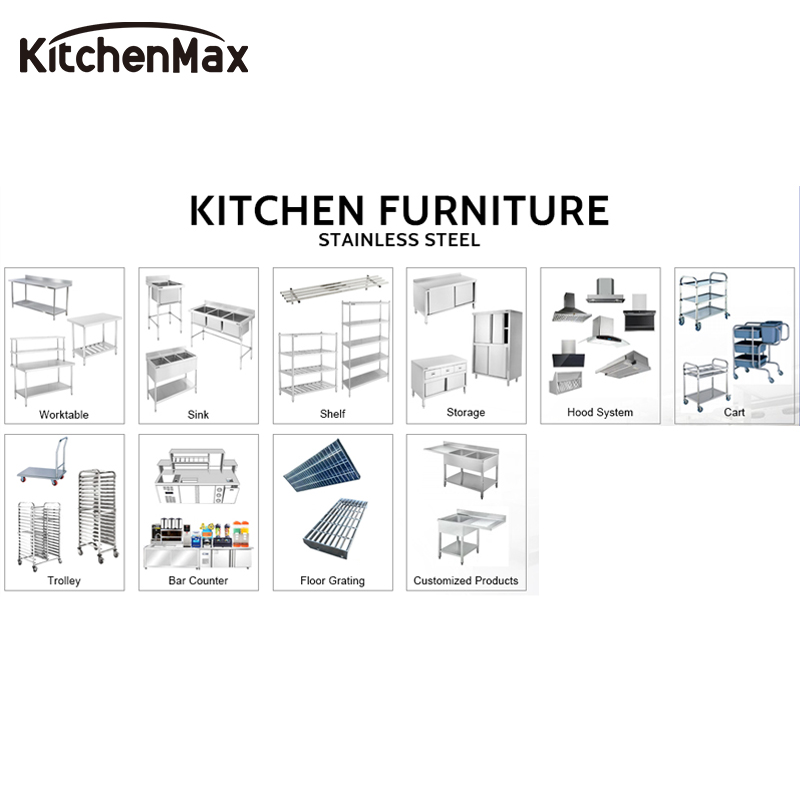 KitchenMax Stainless Steel Commercial Restaurant Kitchen Equipment Set Ideal for Fast Food Kitchen and Industrial Kitchen