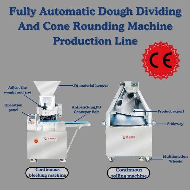 Automatic Hamburger Burger Buns Production Line Dough Divider Rounder Bread Complete Baking Machine Bakery Equipment
