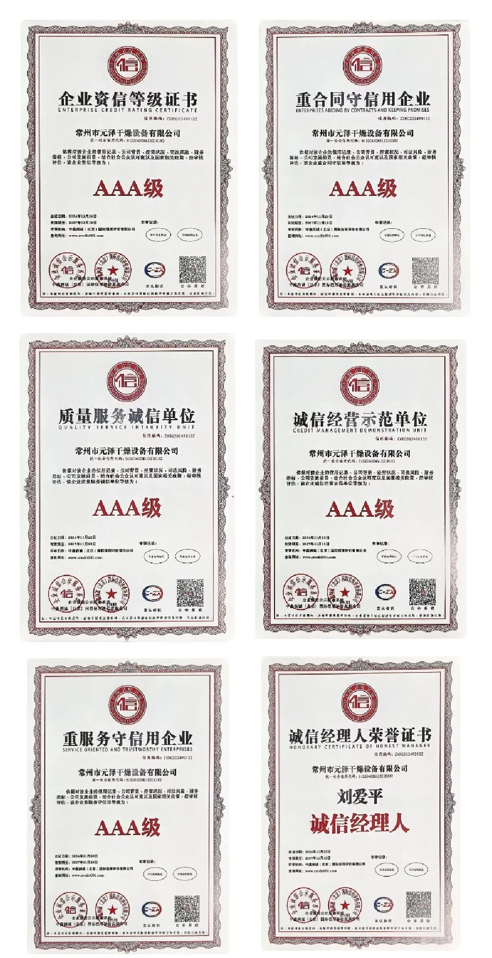 Qualification Certificate 1