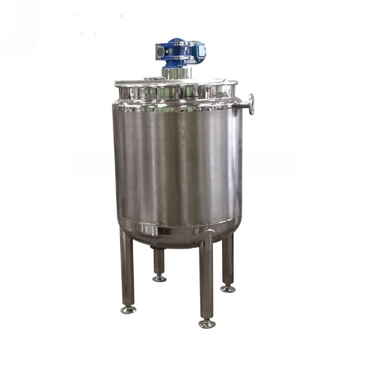 100L-1000L Food Grade Stainless Steel 304 Single Layer Flip Top Mixing Tank With Agitator