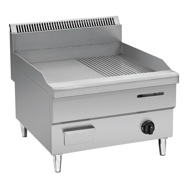 Restaurant Counter Top Electric Gas Griddle Catering Pancake Gas Flat &amp; Grooved Top Grill Griddles Kitchen Equipment