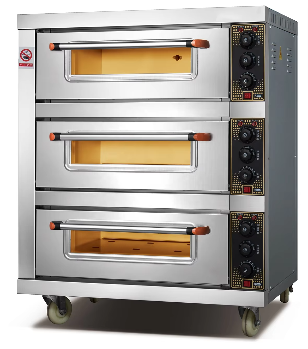 New 2-Deck-2-Tray Commercial Convection Oven for Bread &amp; Pizza 220V Multifunctional