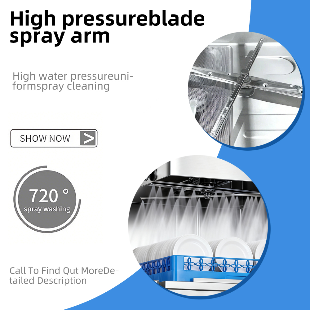 Fully Automatic Smart LCD Dishwasher Stainless Steel Freestanding 16 Sets Capacity Energy Class a for Commercial &amp; Kitchen Use