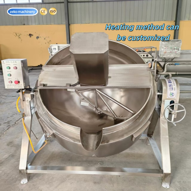 Stainless Steel Tilting Cooking Machine for Sauce Jam Candy Soup Food Processing