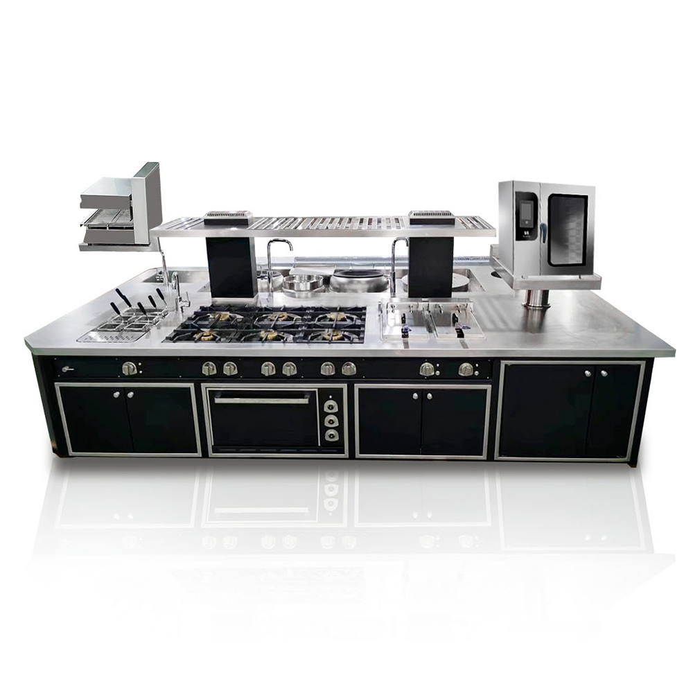 Commercial Gas Stainless Steel Kitchen Equipment Combination Cooking Range with 3-Year Full Warranty