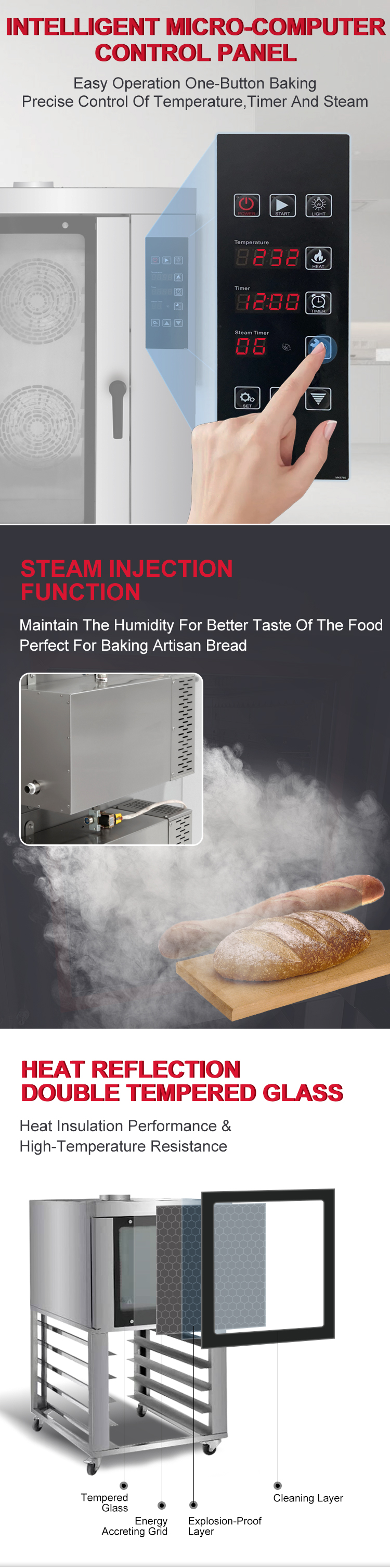 Industrial Electric Gas Oven Feature 4