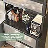 5 Tier Home Storage Cabinet Hangable with Dustproof Glass Door