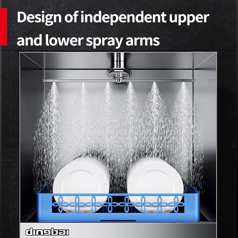 Commercial Fully Automatic Electric Dishwasher Stainless Steel Cup Cleaning and Sterilizing Machine for Large Kitchens