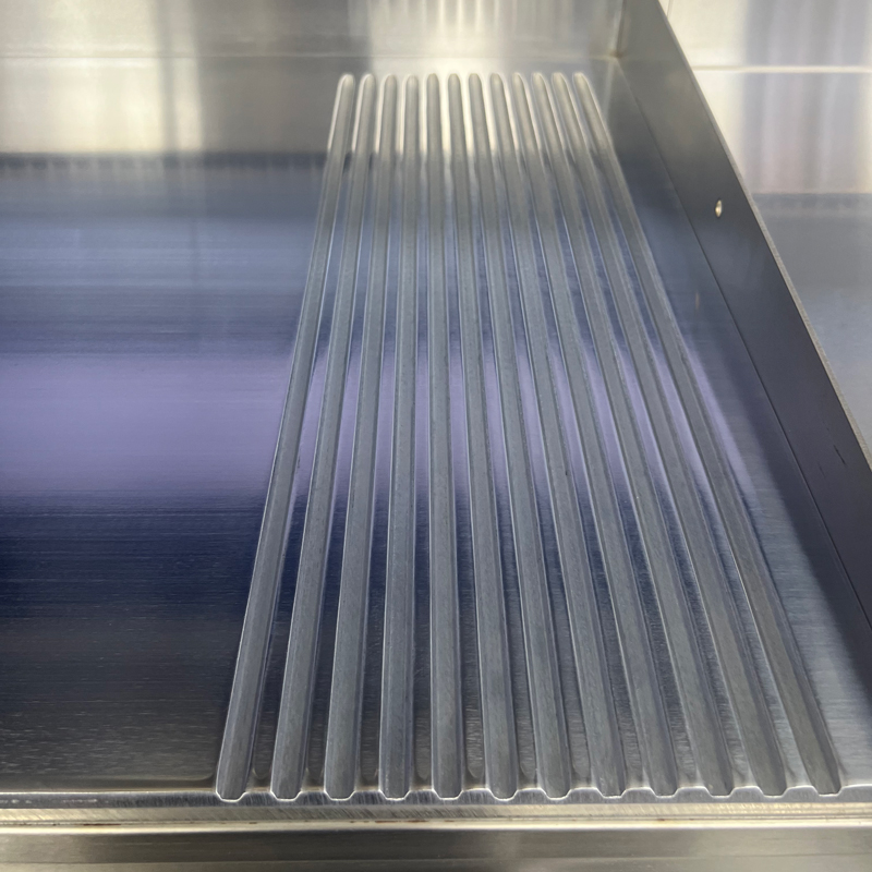 Commercial Electric Griddle 12KW Stainless Steel Flat Top Grill with Storage Cabinet Restaurant Cooking Equipment