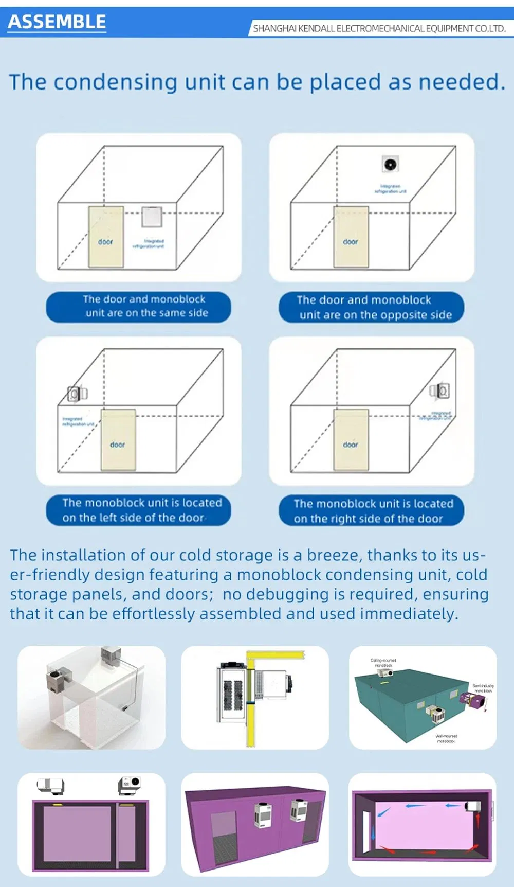 Walk in Cooler Monoblock Unit Condensing Refrigeration Unit