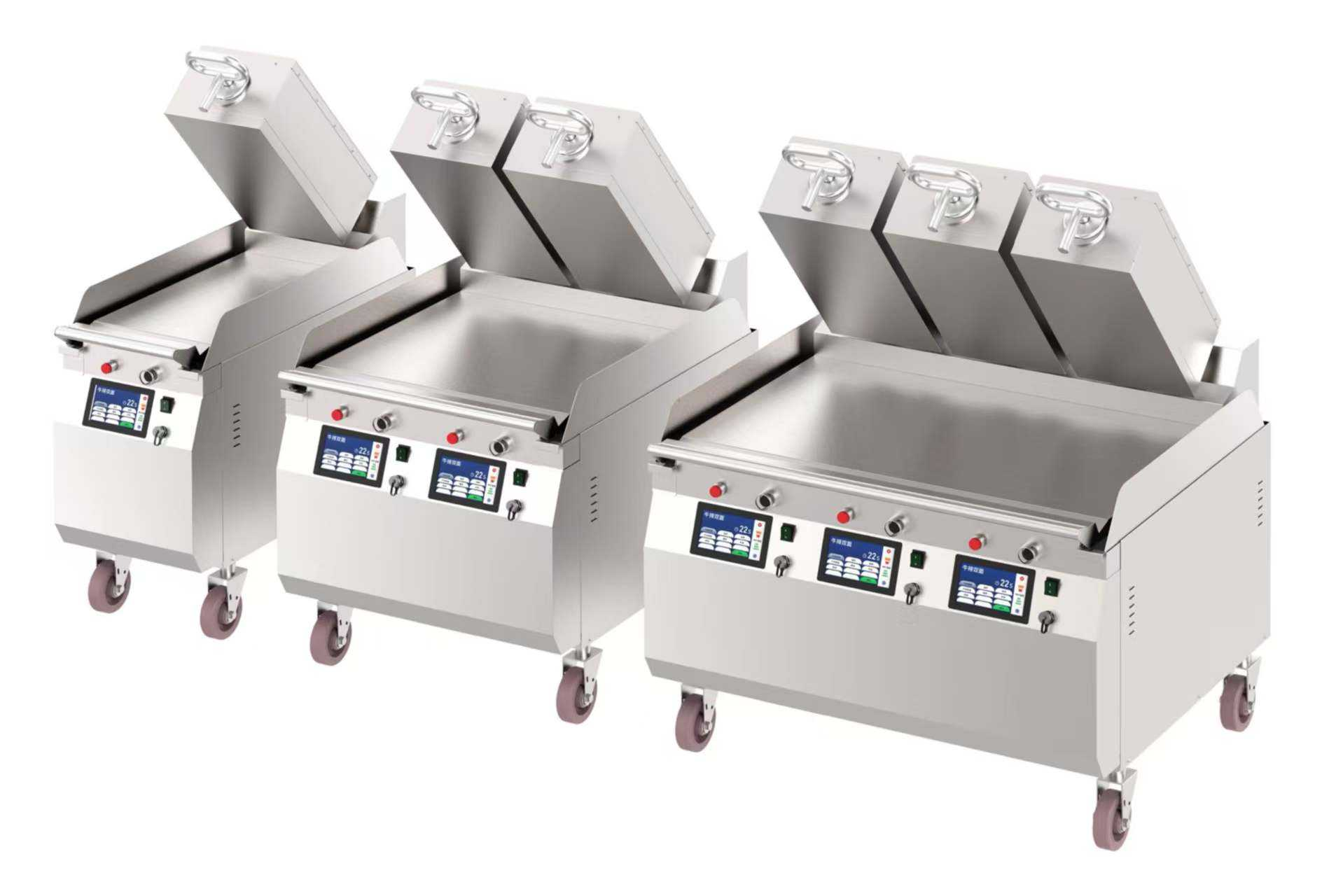 Automatic Clamshell Burger Grill Programmable Electric Two Sided Cooking Griddle Fast Heating Machine for KFC Mcdonalds Kitchen
