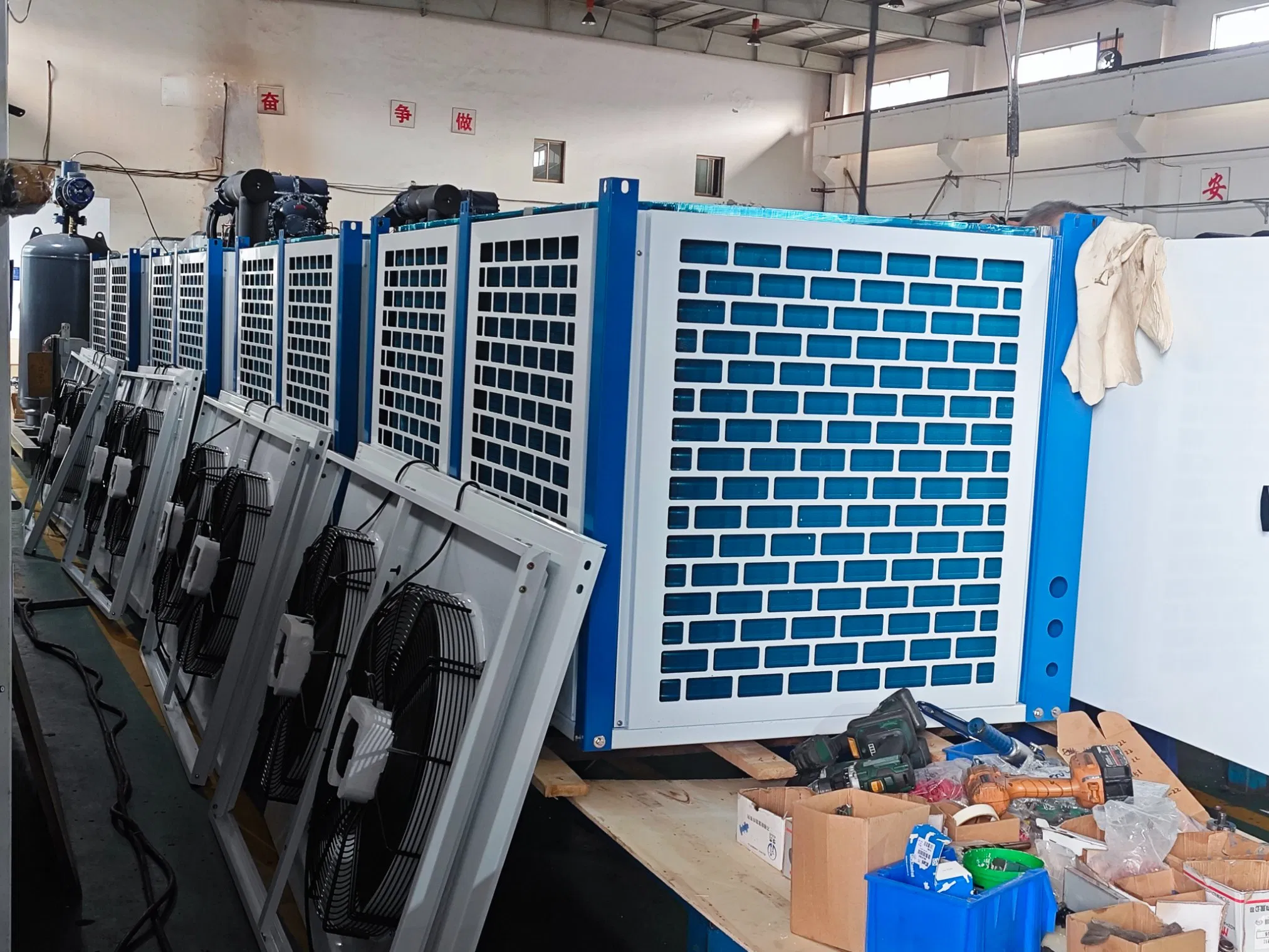 Three Phase 8HP Air-Water Cooled Condensing Unit with Motor for Freezer Refrigeration