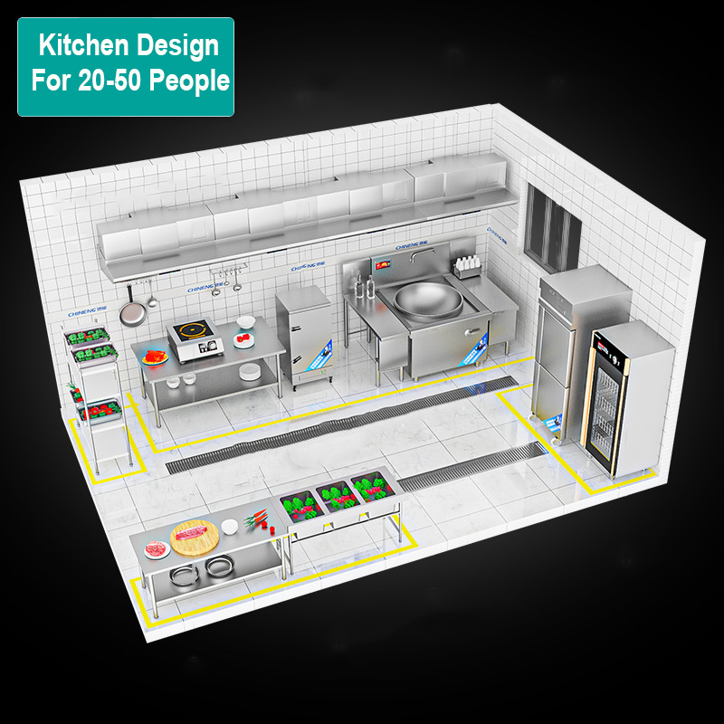 RTK Complete Kitchen Cooking Equipment Stainless Steel Hotel Supplies Restaurant Equipment