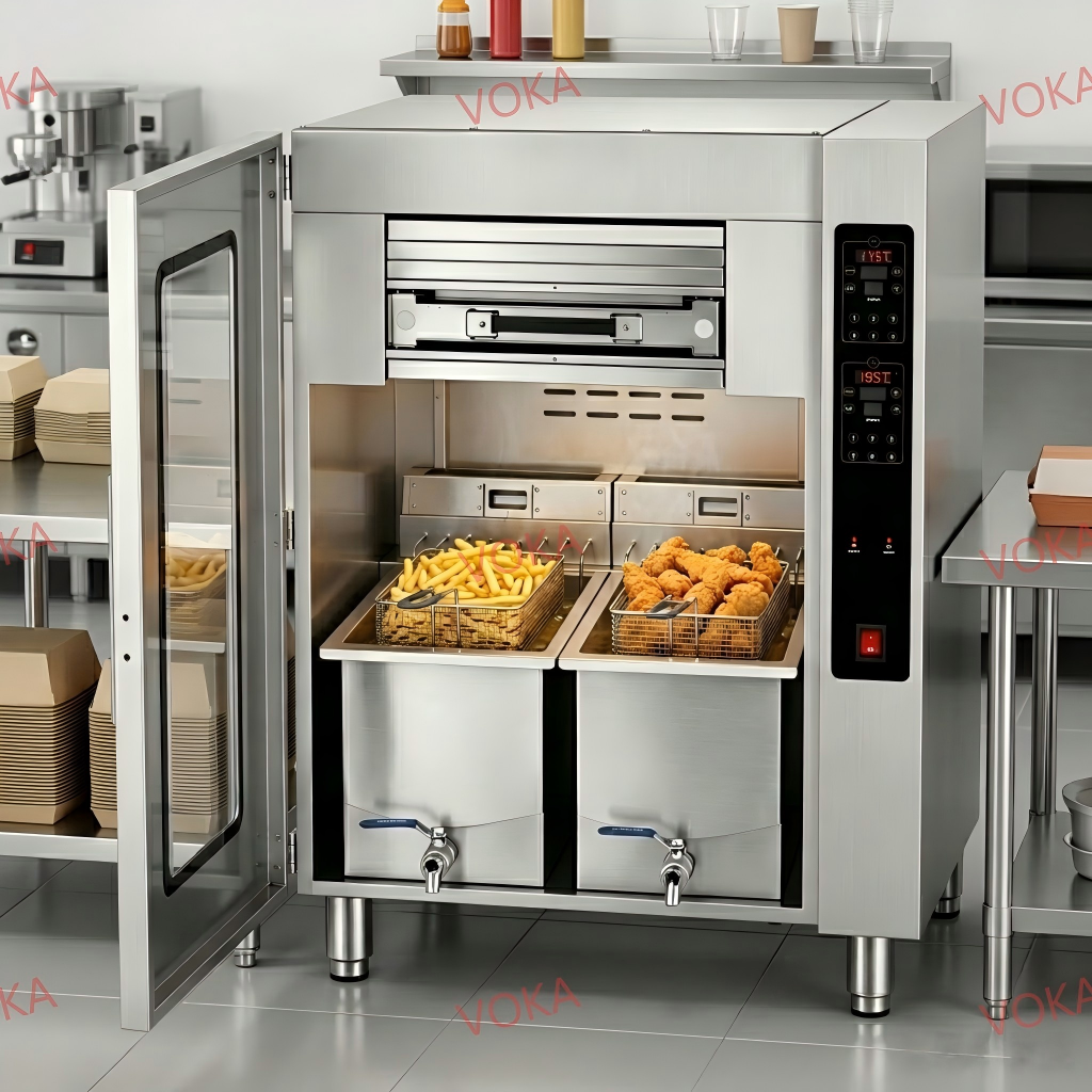 Ventless Deep Fryer with No Extra Fume Purification Equipment Needed 8-Stage Fume Purification No Exhaust Fumes